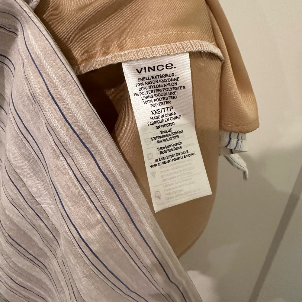 Vince Blue, White, and Tan Striped Button Down Dress - Picture 3 of 9